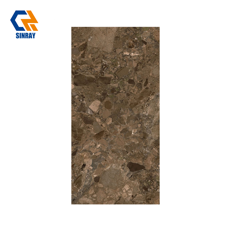 12SA01 600x1200mm High Gloss Glazed Porcelain Tiles, Stain Resistant Easy Clean Floor & Wall Tiles For Villa Apartment Decoration
