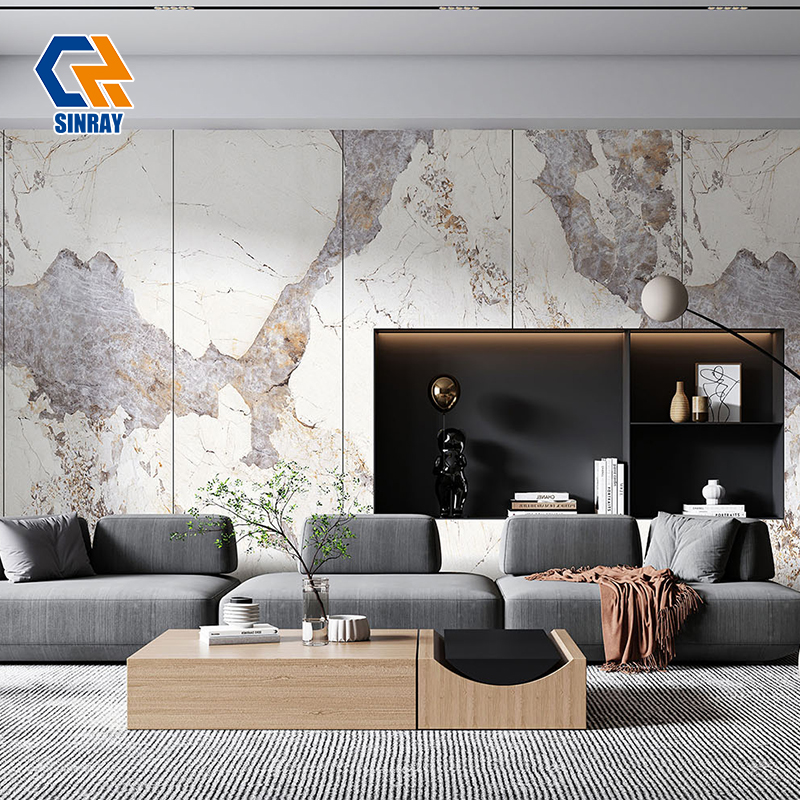 2609SH128 Indoor & Outdoor Sintered Stone Sheets, UV Stable Fade Proof Waterproof Stone Panels for Villa, Hotel, Office Commercial Renovation Projects