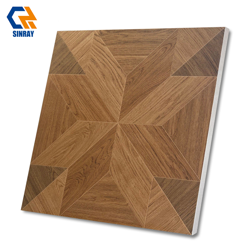 Modern Rustic Wood Grain Antibacterial Interior Tiles 9mm Dark Anthracite Matte Surface Wear-Resistant Non-Slip Bathroom Villa