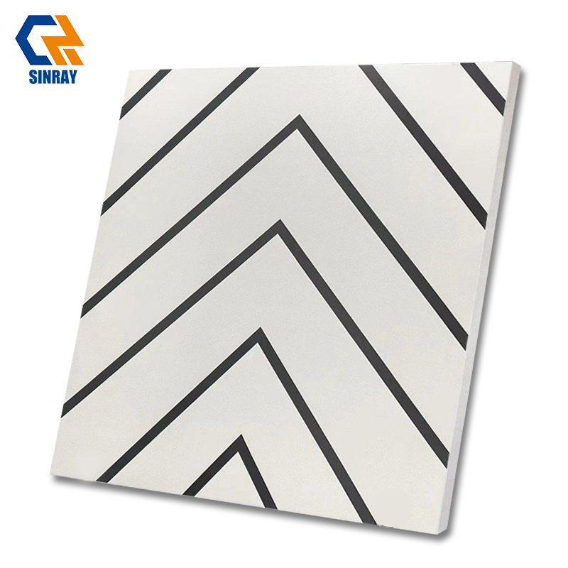 Modern Rustic Tiles Stone Imitation Texture Dark Anthracite Wear-Resistant Non-Slip Acid-Resistant 600x600mm Floor Tiles Villa