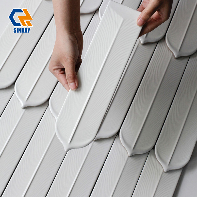  Hand-Glazed Irregular Edge Gloss Wall Tiles Non-Porous Stain Resistant For Kitchen Backsplash Shower Niche Fireplace Surround Resort Hotel Interior 