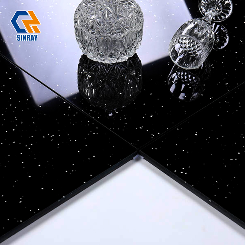 NB6501 Full Body Nero Marquina Black Porcelain Floor Tiles, Mohs High Hardness Anti-Fouling Marble Look Dark Tiles For Hotel Lobby Reception Desk Stair Cladding Engineering Works