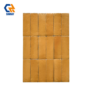 Unique Vintage Aged Texture Terracotta Cracked Ice Accent Wall Tiles, Gloss Natural Craquelure Glaze Waterproof Decor Tiles for Farmhouse Mediterranean Kitchen Bathroom Remodel