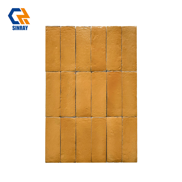 Unique Vintage Aged Texture Terracotta Cracked Ice Accent Wall Tiles, Gloss Natural Craquelure Glaze Waterproof Decor Tiles for Farmhouse Mediterranean Kitchen Bathroom Remodel