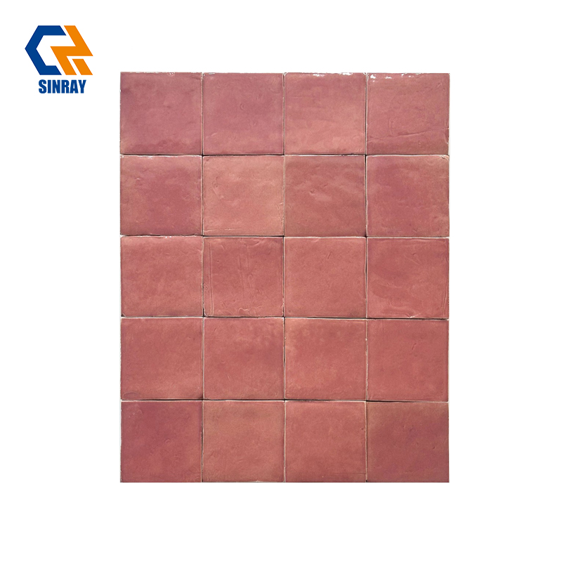 Vintage Hand-Glazed Ice Crack Terracotta Tiles, Easy-to-Clean Artisan Clay Wall Panels for Apartment Shower Niches, Fireplace Surrounds & Entryway Decor