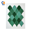 Banana Leaf Collection Large Format Tropical Porcelain Mural Tiles, Natural Gradient Jungle Banana Leaf Pattern Soft Matte Non-Porous Wall 