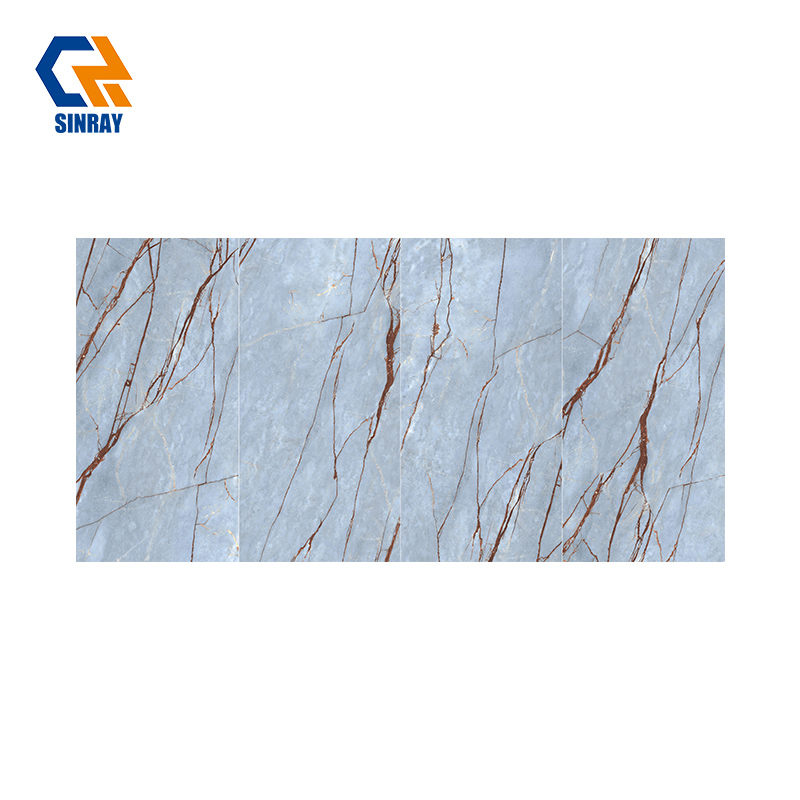 1632TRS-316 High Mirror Gloss Sintered Stone Big Slabs, Smooth Stain Repellent Hard Compact Stone for Luxury Hotel Lobby Background Walls, Bar Counters and Villa Interior Decoration